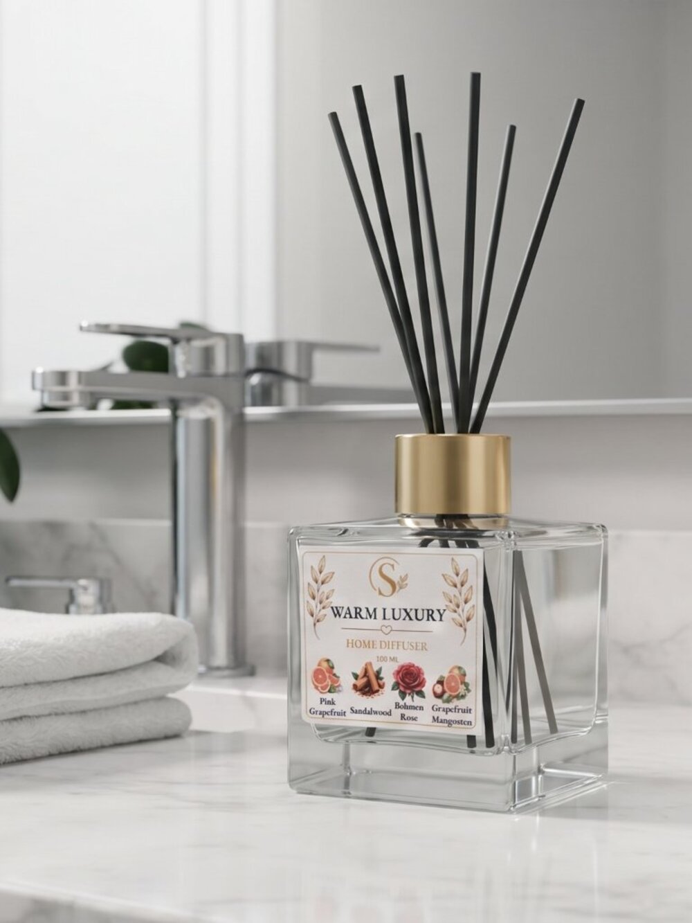 Home Reed Diffuser - Warm Luxury 100ML - Picture 4 of 10
